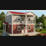 114 m² 2 Katlı Prefabrik Ev