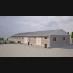 237 m² Prefabrik Yemekhane Binası