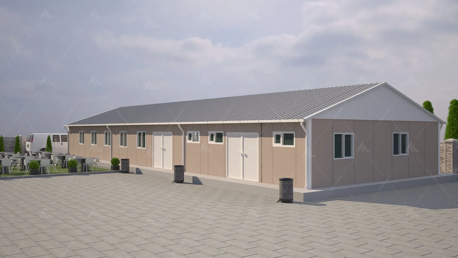 237m2-Prefabrik-Yemekhane-Binasi 237 m² Prefabrik Yemekhane Binası - Görsel 1